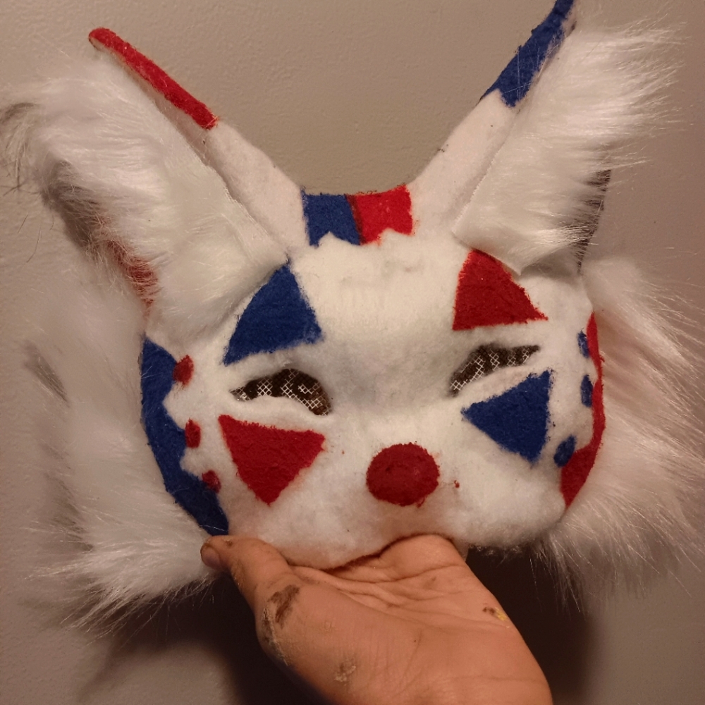 Clown Kitty Therian Cat Mask